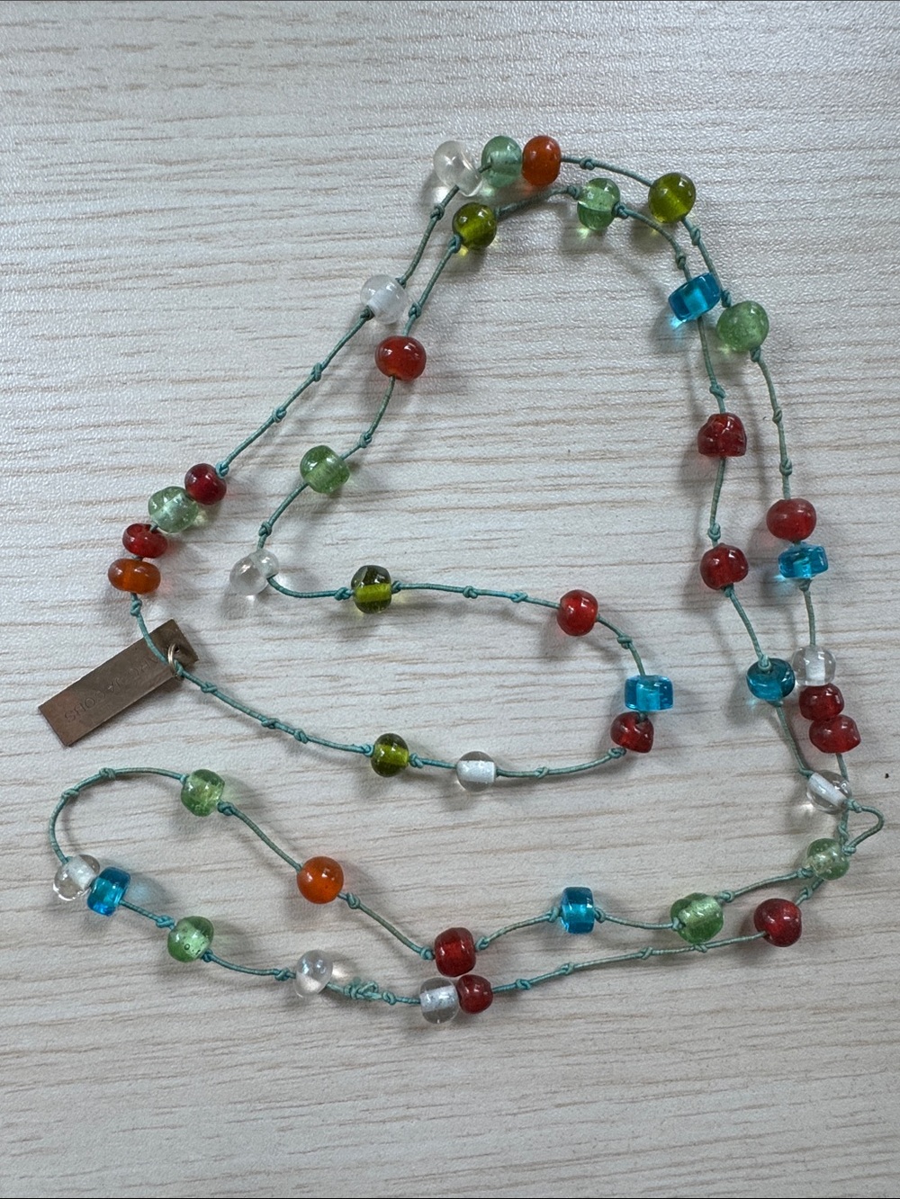 Marc Jacobs Multicolor Beaded Necklace in Red, Blue, Green, Clear